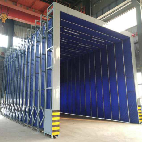 驱动式轨道伸缩喷漆房 用料厚实 任意调整