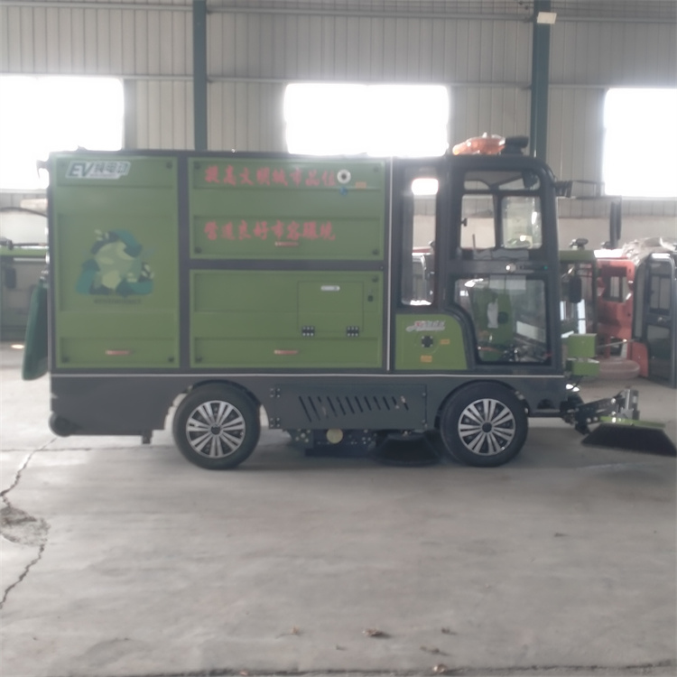 订购环保480升双桶电动四轮扫地车厂家济宁盛硕达